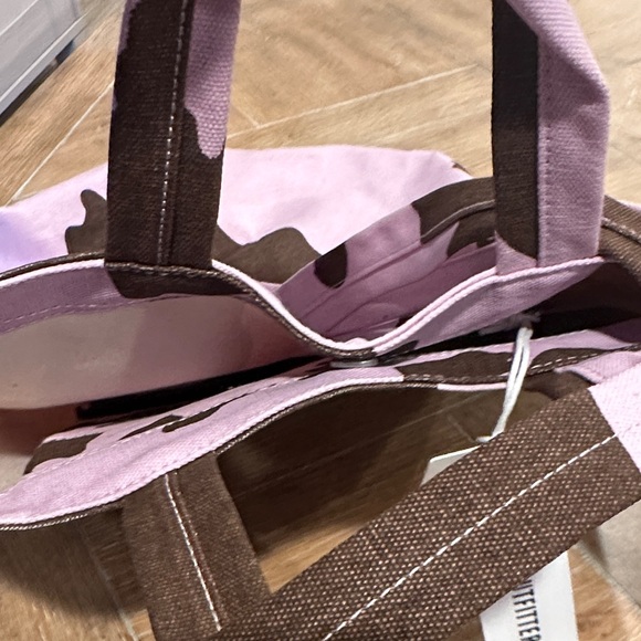 Urban Outfitters Lavender and Brown Cow Print Tote - Picture 3 of 5